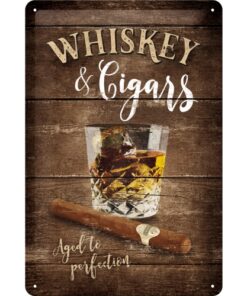 Schild Metall Whiskey & Cigars