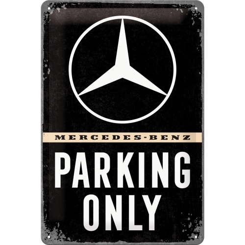 Blechschild Mercedes parking only