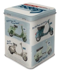 Teedose 100 g, 7,5x 7,5x 9,5cm Vespa