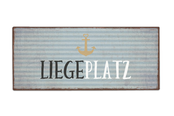 Schild Metall Liegeplatz