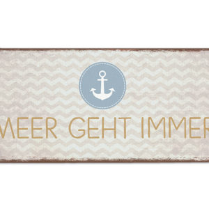 Schild Metall Meer 390814
