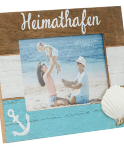 Bilderrahmen aus MDF mit Schrift Heimathafen für Bilder 15x10