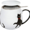 Becher Katze mit Sieb und Deckel