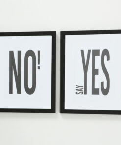 Bilderrahmen 2 Stück Say yes und No