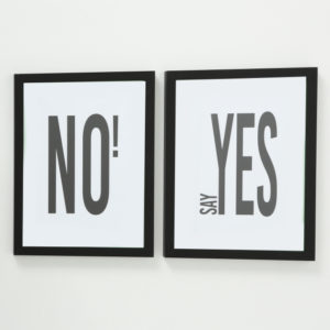 Bilderrahmen 2 Stück Say yes und No