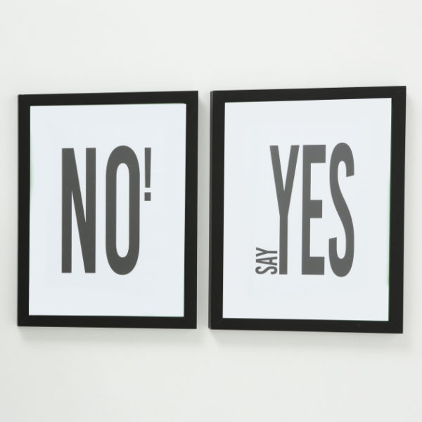 Bilderrahmen 2 Stück Say yes und No