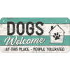 Schild 10 x 20 cm Dogs welcome