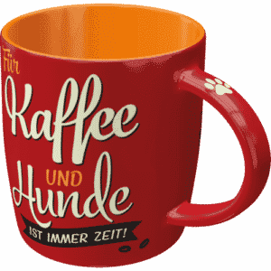 Keramiktasse Kaffee und Hunde