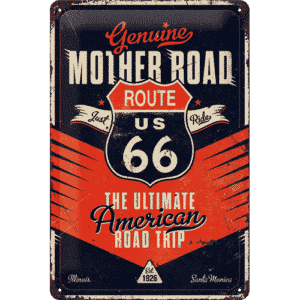 Blechschild Route 66