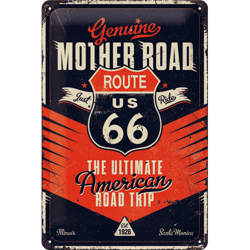 Blechschild 20x30cm Route 66 the ultimativ Road Trip
