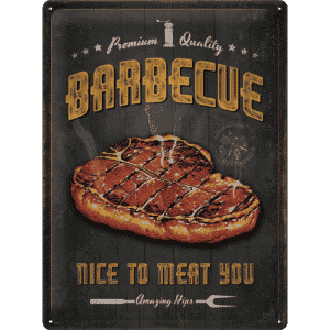 Blechschild Barbecue