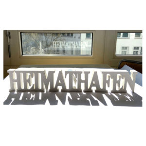 Schriftzug Heimathafen