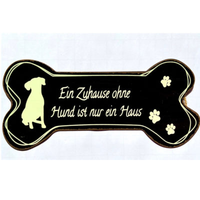 Schild Metall 30 x 11.5 cm Zuhause