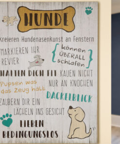 Schild Hundeweisheiten