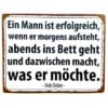 Schild-Metall-Ein-Mann-ist-erfolgreich