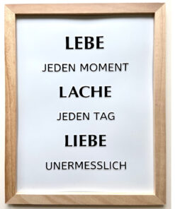 Schild Lebenslust <br>  Lebe jeden Moment <br> 30 x 40 cm