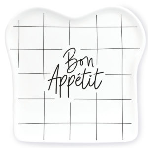 Toastteller Porzellan Bon Appétit