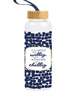 Glasflasche Der Geist ist willig