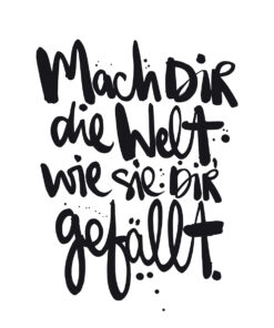 Servietten Mach dir die Welt