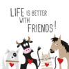 Servietten Life is better with friends