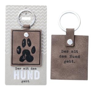 Schlüsselanhänger Der mit dem Hund geht