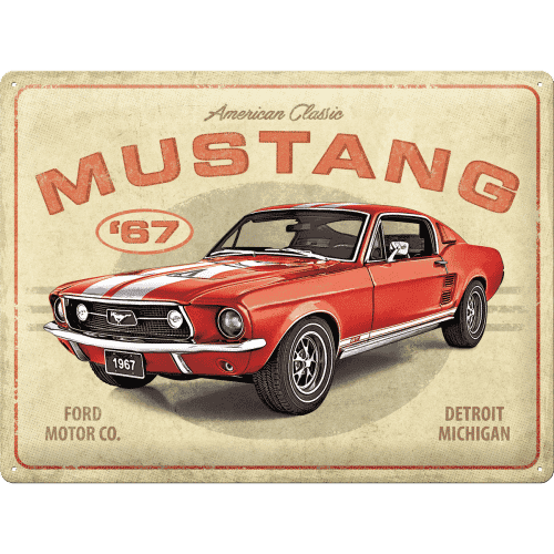 Schild Metall Ford Mustang