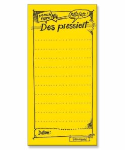 Notizblock Des pressiert