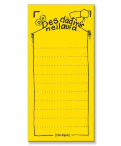 Notizblock Des däd mir neilaufa
