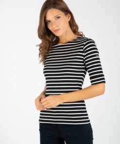 Armor Lux Shirt Marine/Weiß ¾ Ärmeln