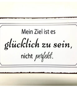 Schild Metall Mein Ziel 