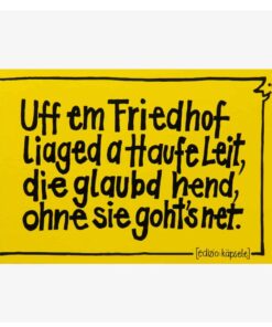Postkarte Uff em Friedhof