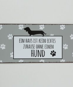 Schild Metall Ein Haus ist kein echtes Zuhause