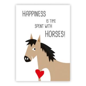 Postkarte Happiness & Horses