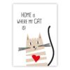 Postkarte Home Cat