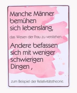 Schild Metall 35 cm x 26,5 cm Frauen Relativitätstheorie