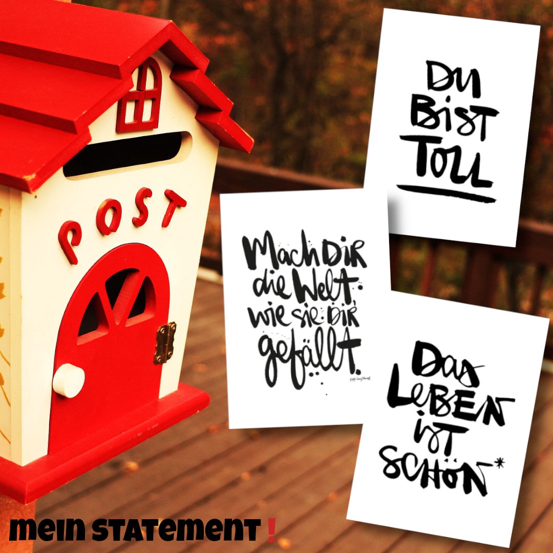 Originelle Postkarten Lustige Sprüche Mein Statement