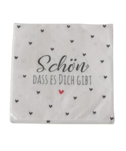 Servietten Schön, dass es Dich gibt Herzen