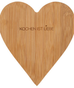 Holzschneidebrett Herz Kochen ist Liebe
