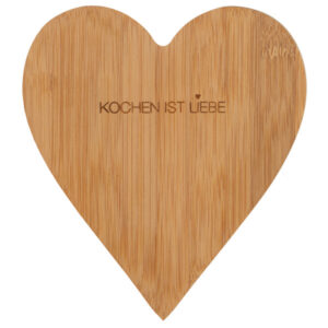 Holzschneidebrett Herz Kochen ist Liebe