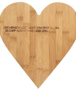 Holzschneidebrett Herz Mensch