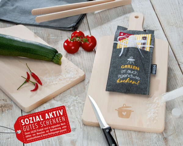 Holz Schneidebrett Set Grillen