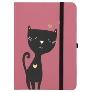 Notizbuch Depesche Katze rot