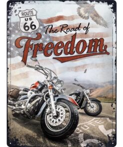 Blechschild Route 66 Freedom