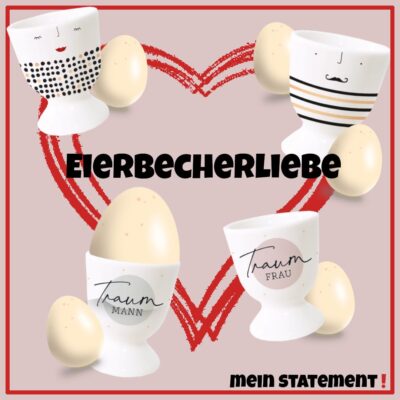 Eierbecher mit Spruch