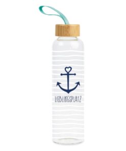 Trinkflasche Glas Lieblingsplatz