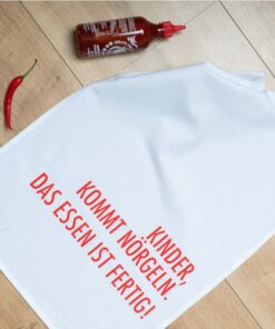 Geschirrtuch Kinder kommt nörgeln