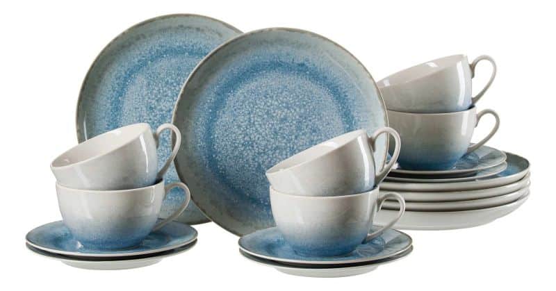 Oslo Kaffeeservice Olso | 18-teilig | blau