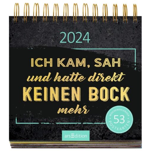Postkarten Kalender 2024 Kein Bock