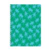 grünes Ringbuch in A4 Palmen Tree mit vielen kleinen blauen Palmen als Motiv der Marke Cedon