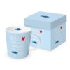 hellblaue Tasse Seaside Beachlove mit Fisch Motiv der Marke PPD